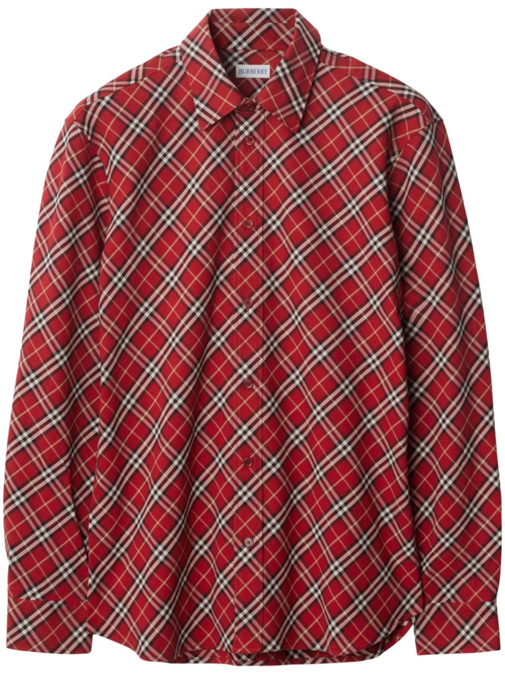 Burberry Geruit overhemd Rood