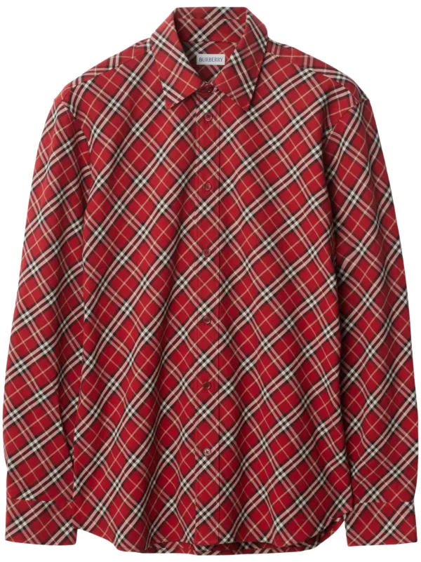 Burberry red check shirt online