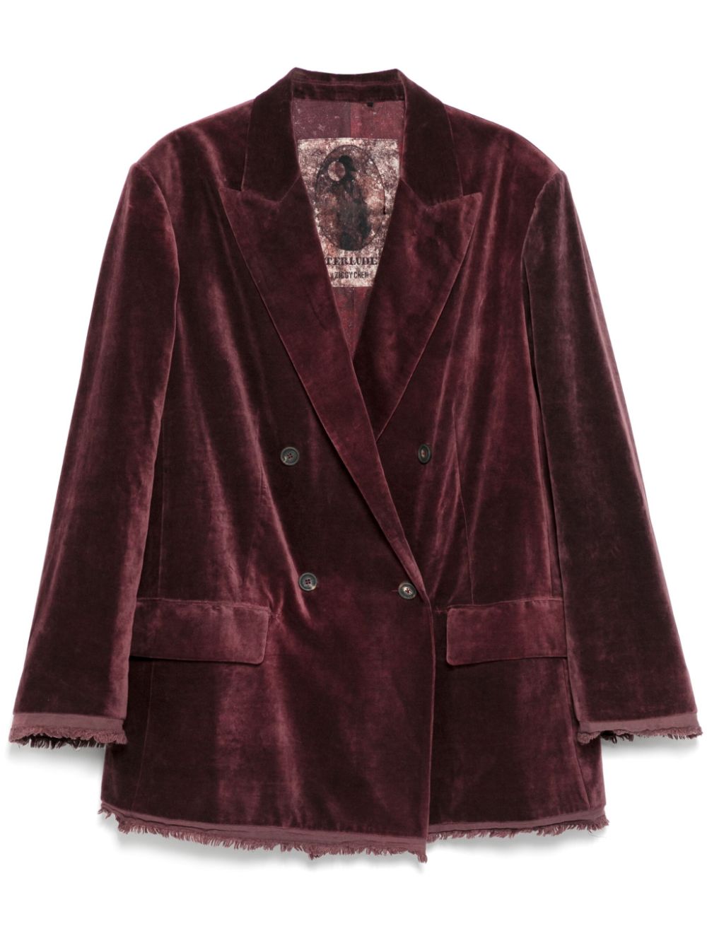 Ziggy Chen velvet blazer - Red