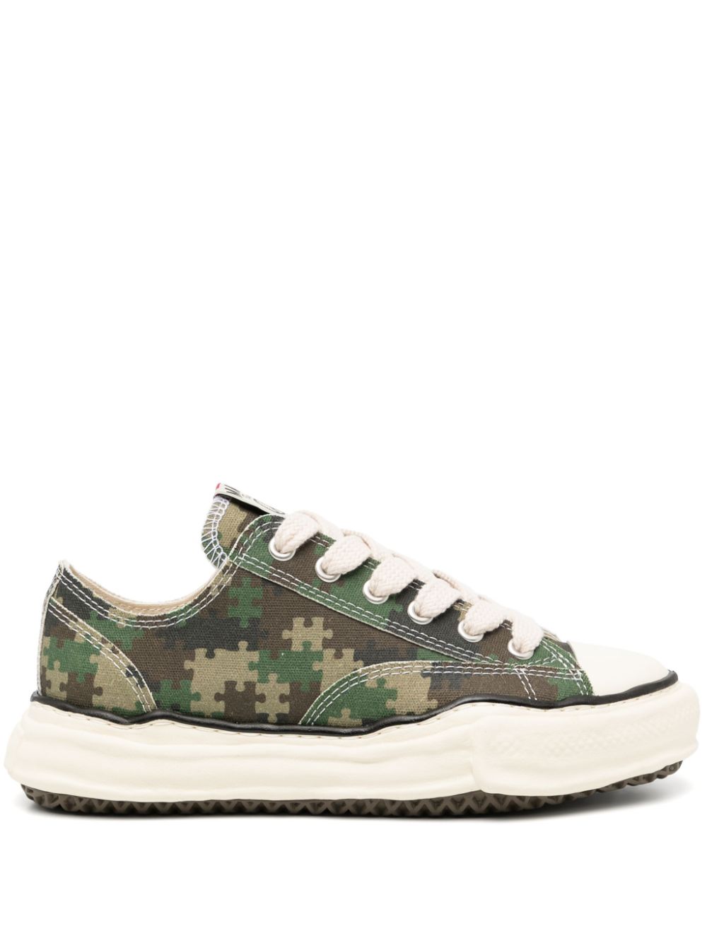 Maison MIHARA YASUHIRO x Peace and After Puzzle Camo Peterson low sneaker Green