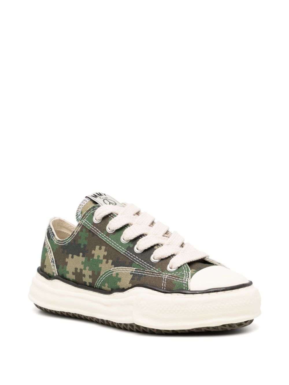 Maison MIHARA YASUHIRO x Peace and After Puzzle Camo Peterson low sneaker - Groen