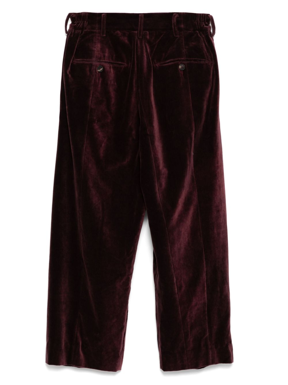 Ziggy Chen pleated drop-crotch trouser - Rood