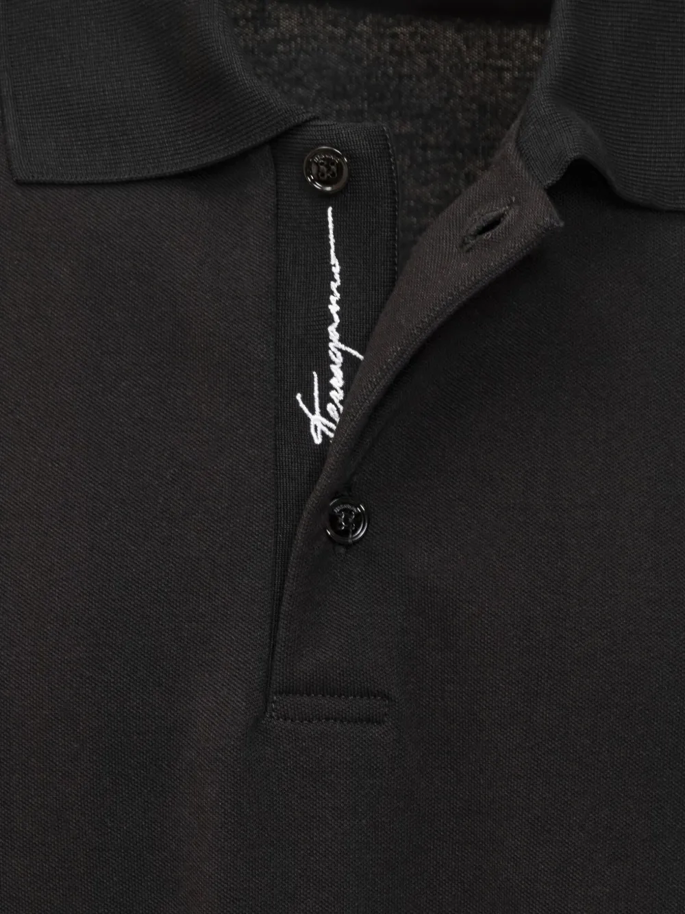 Ferragamo Poloshirt met geborduurd logo Zwart