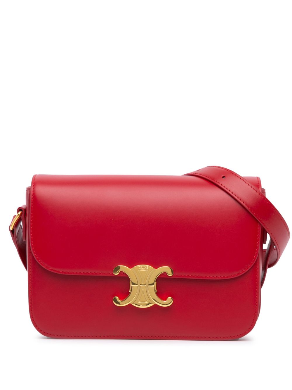 Céline Pre-Owned 2023 Classique Shiny Calfskin Triomphe crossbody bag - Red