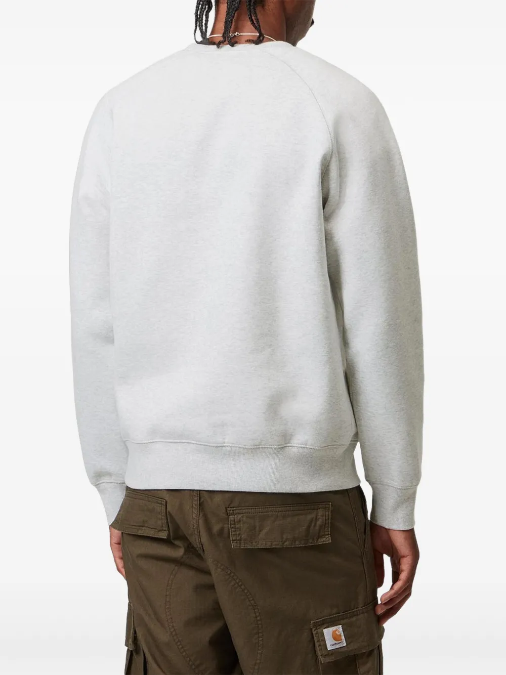 Carhartt Melange Cotton Sweatshirt In Gray