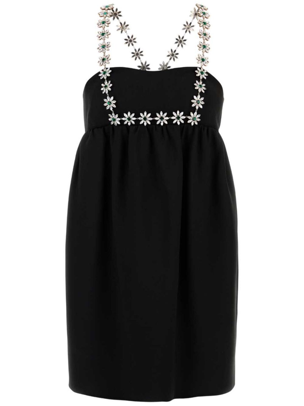 Prada rhinestone-embellished mini dress – Black