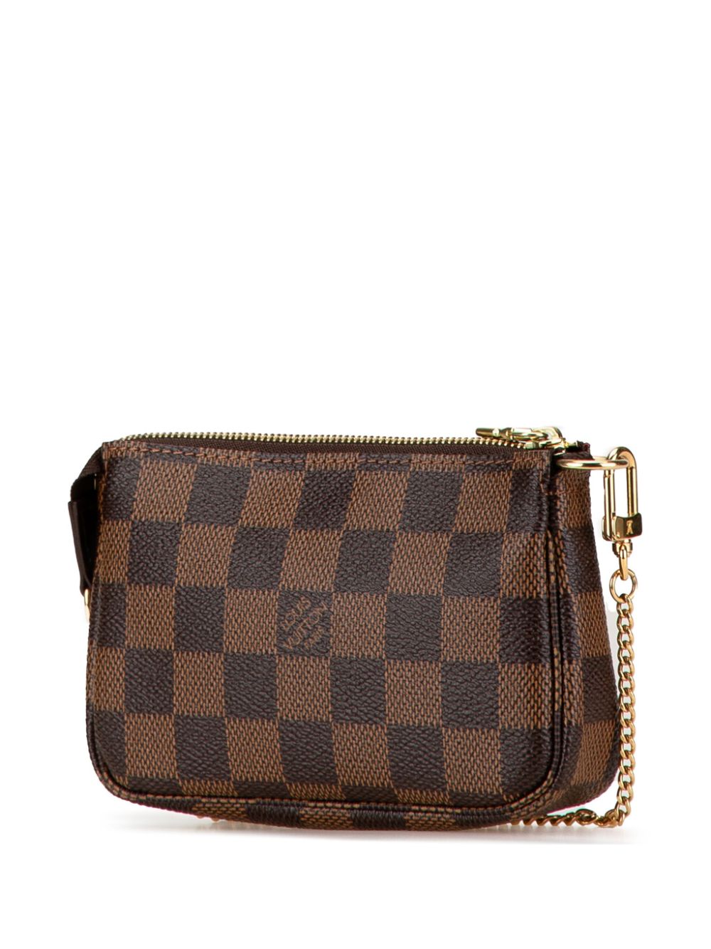 Louis Vuitton Pre-Owned 2008 Damier Ebene Trunks and Bags Mini Pochette Accessoires handtas - Bruin