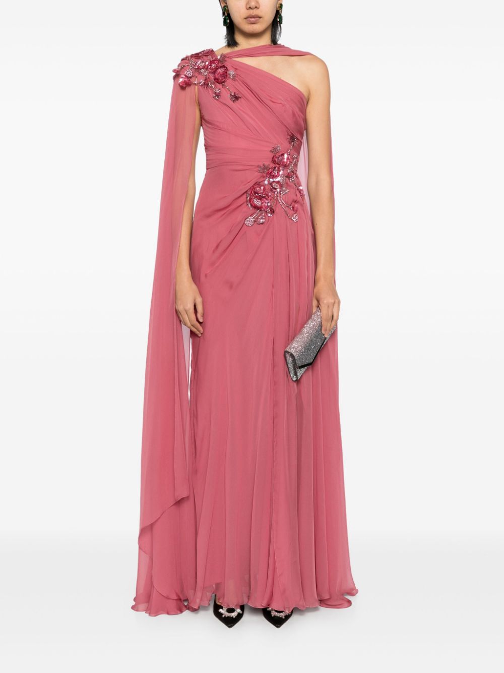 Zuhair Murad chiffon gown - Roze