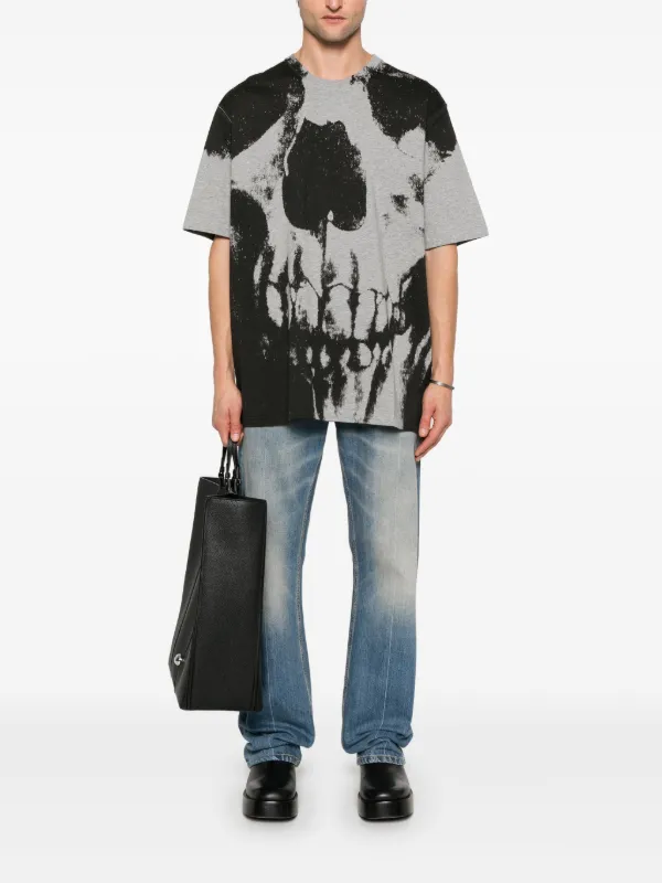 Alexander McQueen Skull T-shirt | Grey | FARFETCH AZ