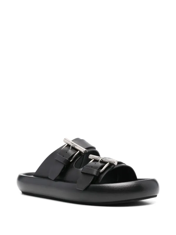 Alexander McQueen Leather Sandals | Black | FARFETCH