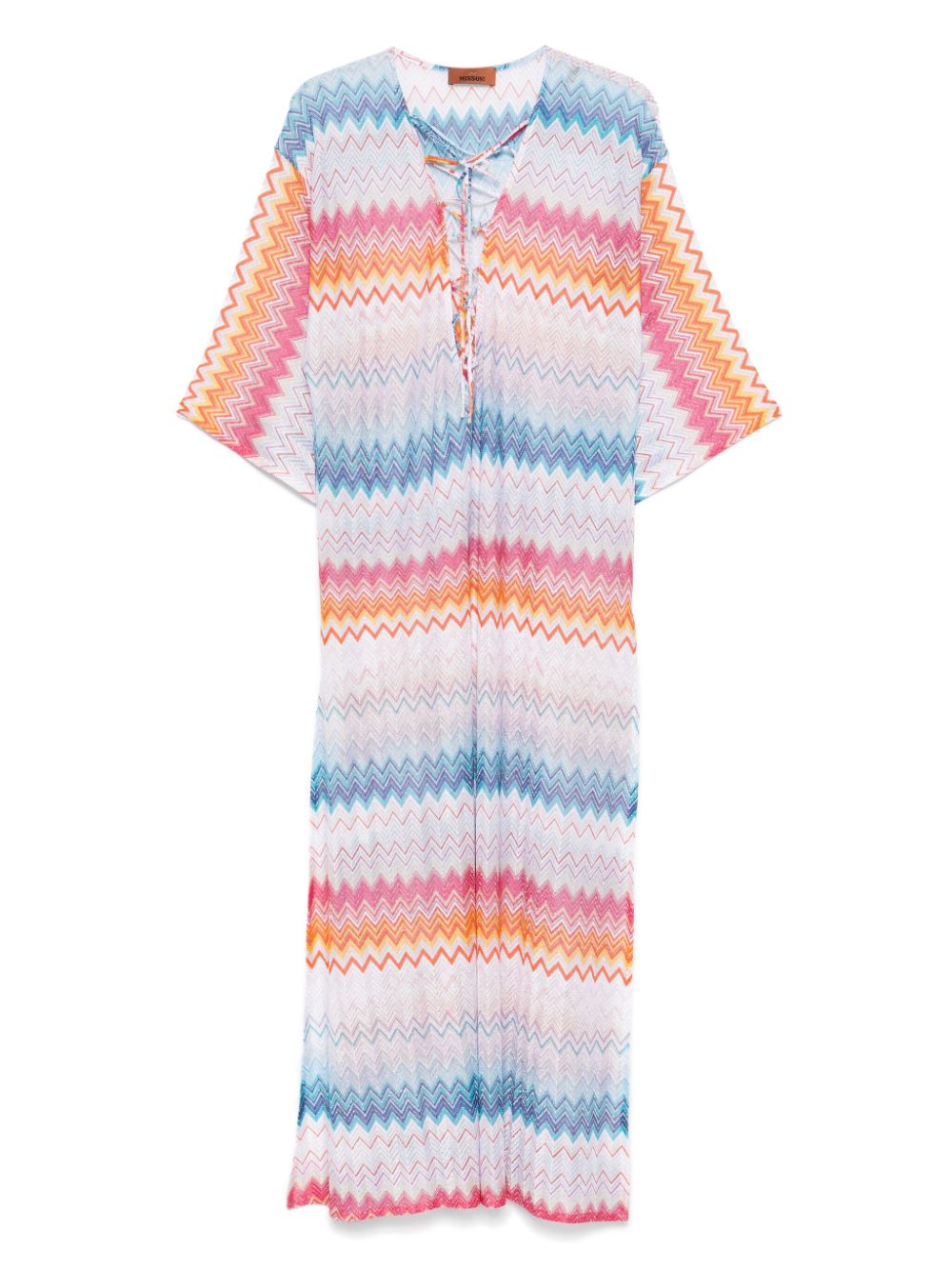 Missoni Lamé maxi-dress met zigzag-patroon Blauw