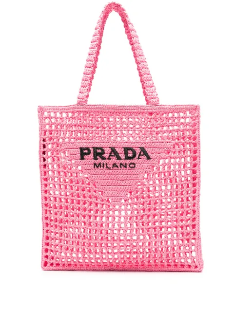 Prada crochet tote bag