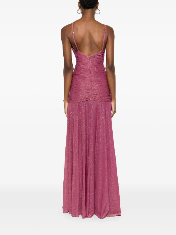 knee length dresses for ladies Patbo | Metallic Jersey Halterneck Maxi Dress | XL