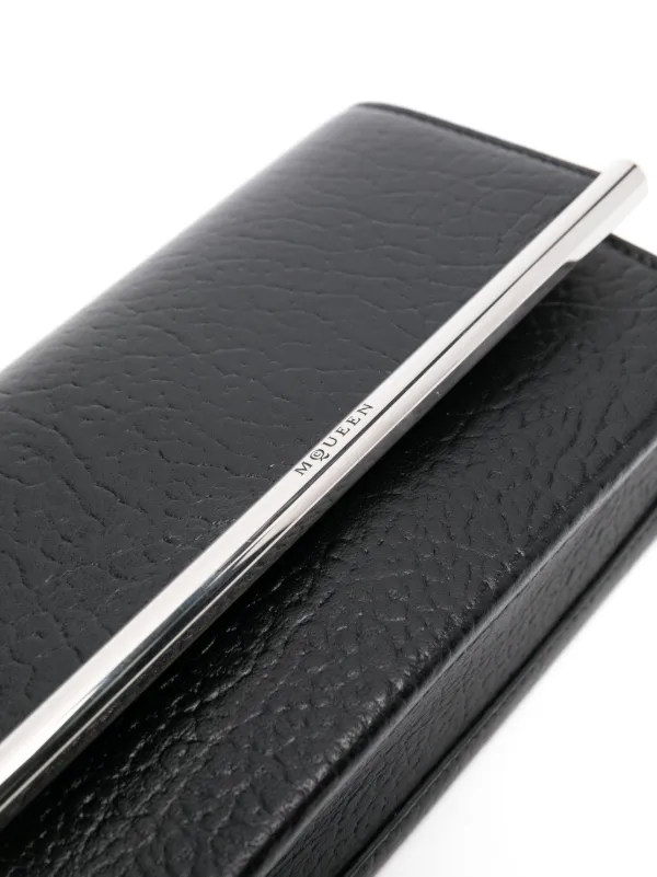 ハンドバッグ Mini Cross Bar Purse - Alexander McQueen - Leather - Black/S Alexander McQueen Black Leather Mini Cross-bar Handbag