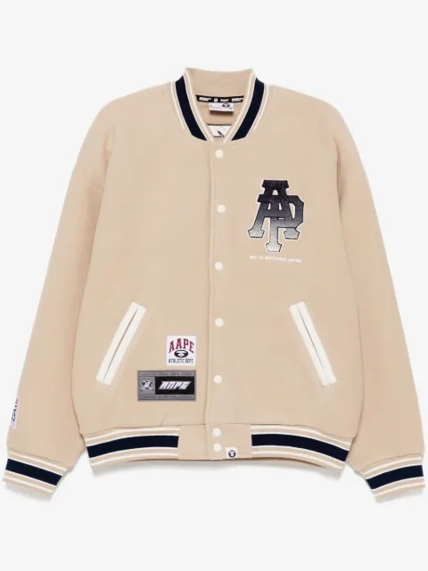 AAPE BY *A BATHING APE® logo varsity jacket