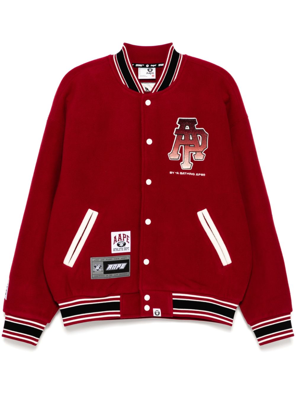 AAPE BY *A BATHING APE Universiteitsjack met logo Rood