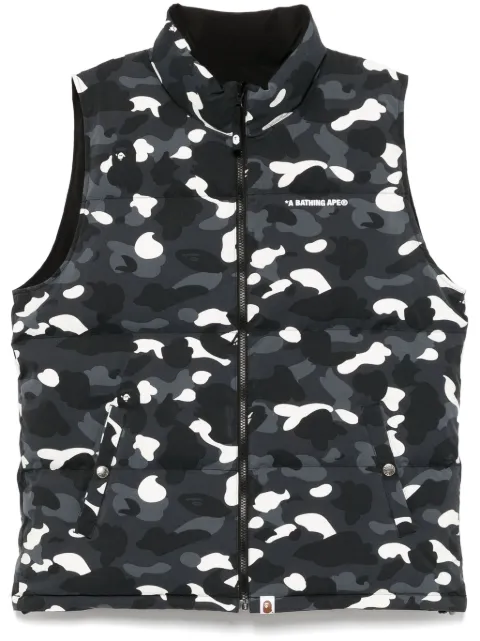 A BATHING APE® logo-print padded vest