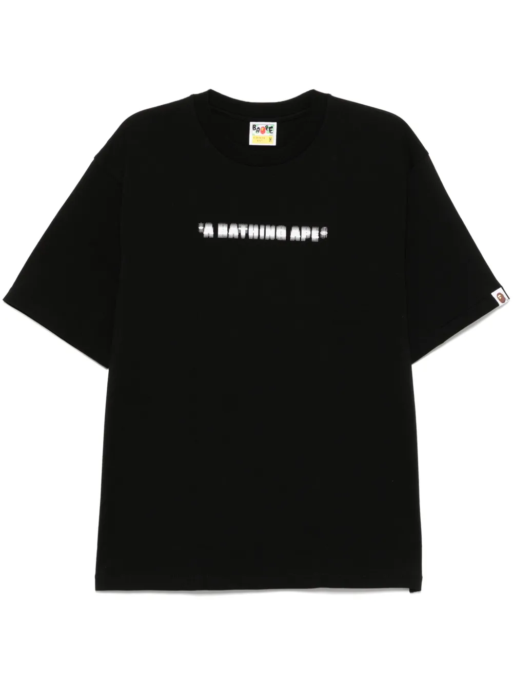 A BATHING APE T-shirt met Pixal logo Zwart