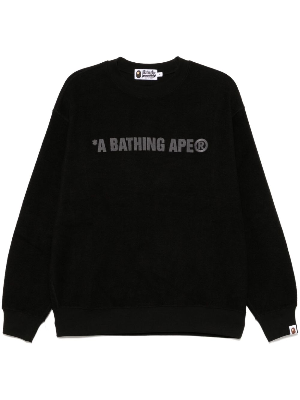 A BATHING APE Sweater met logo Zwart