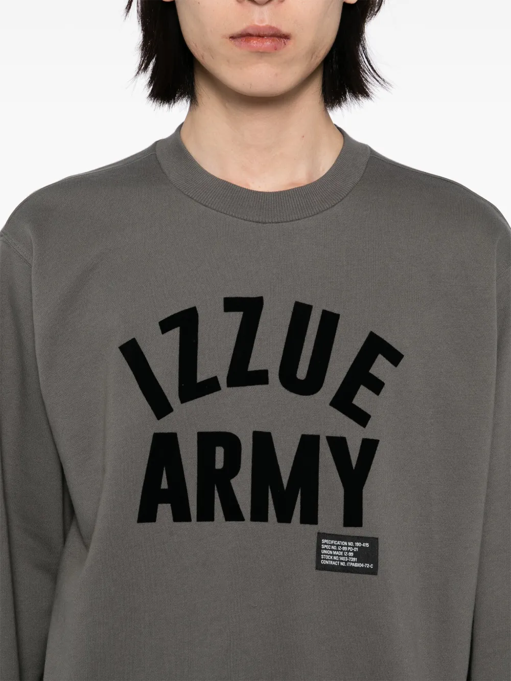 izzue Sweater met logo Grijs