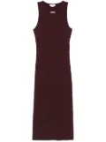 Alexander McQueen ribbed midi dress - Red
