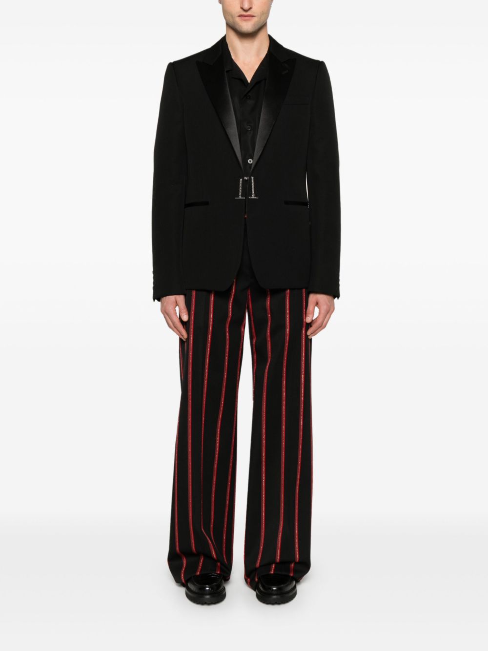 Alexander McQueen chain-embellished blazer - Zwart