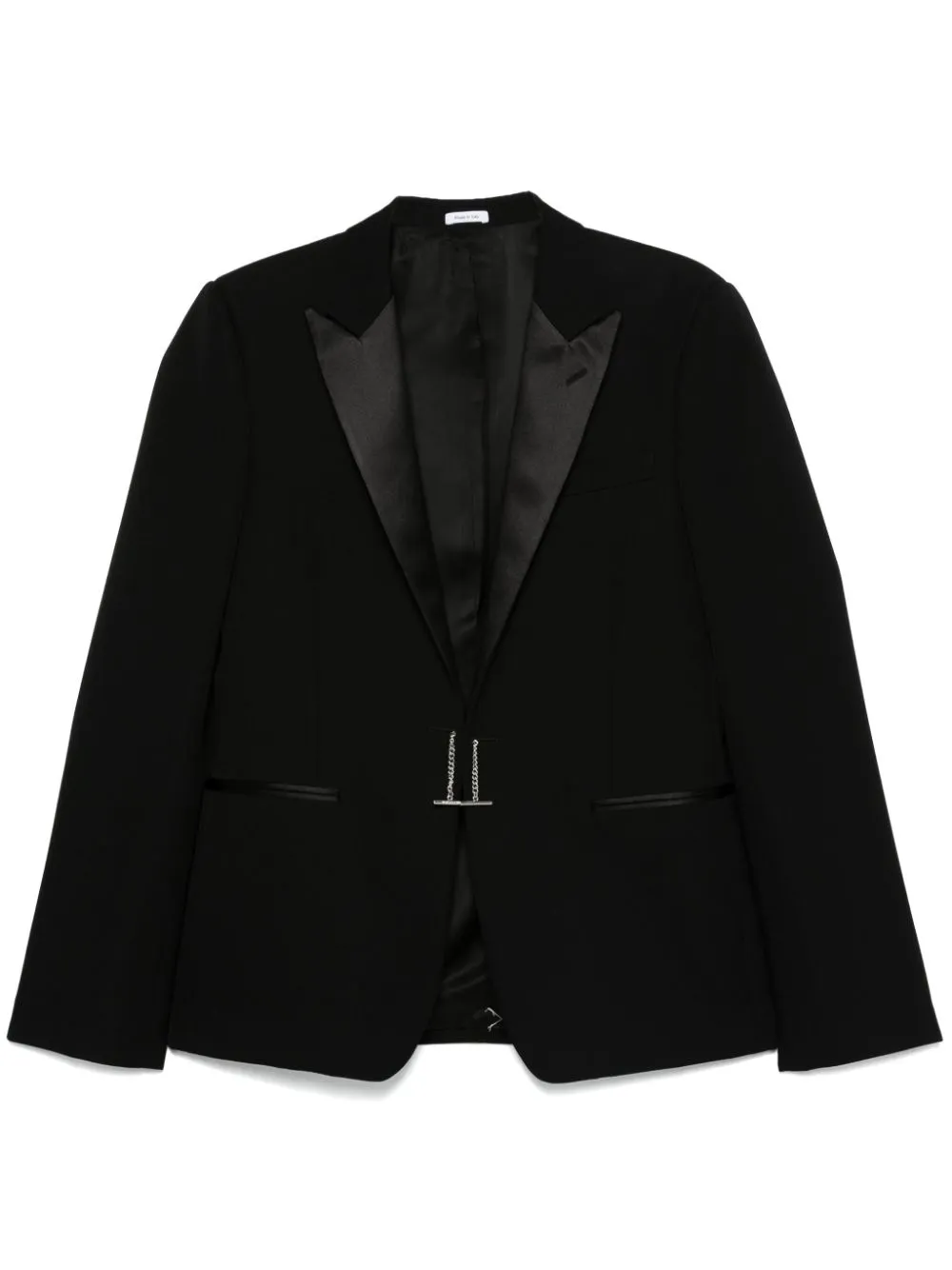 Shop Alexander Mcqueen Chain-embellished Blazer In Black