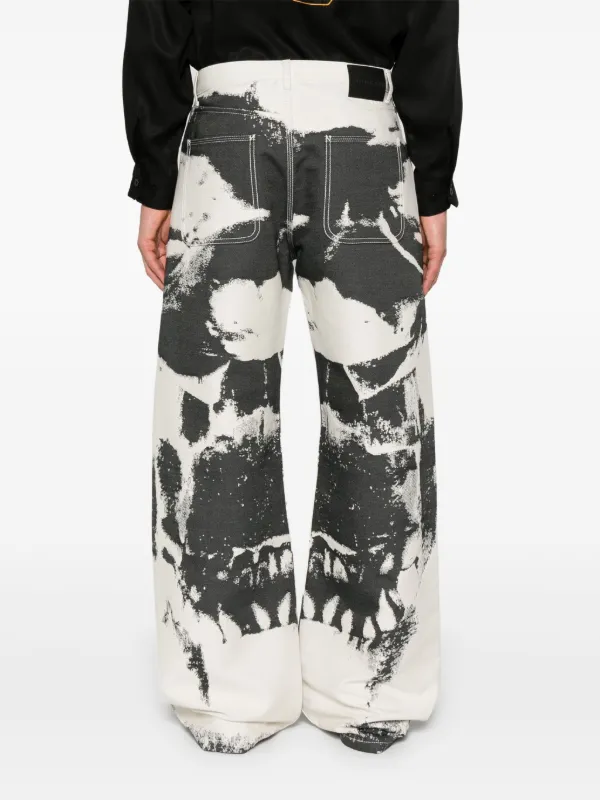 Alexander McQueen skull-print Trousers | Neutrals | FARFETCH