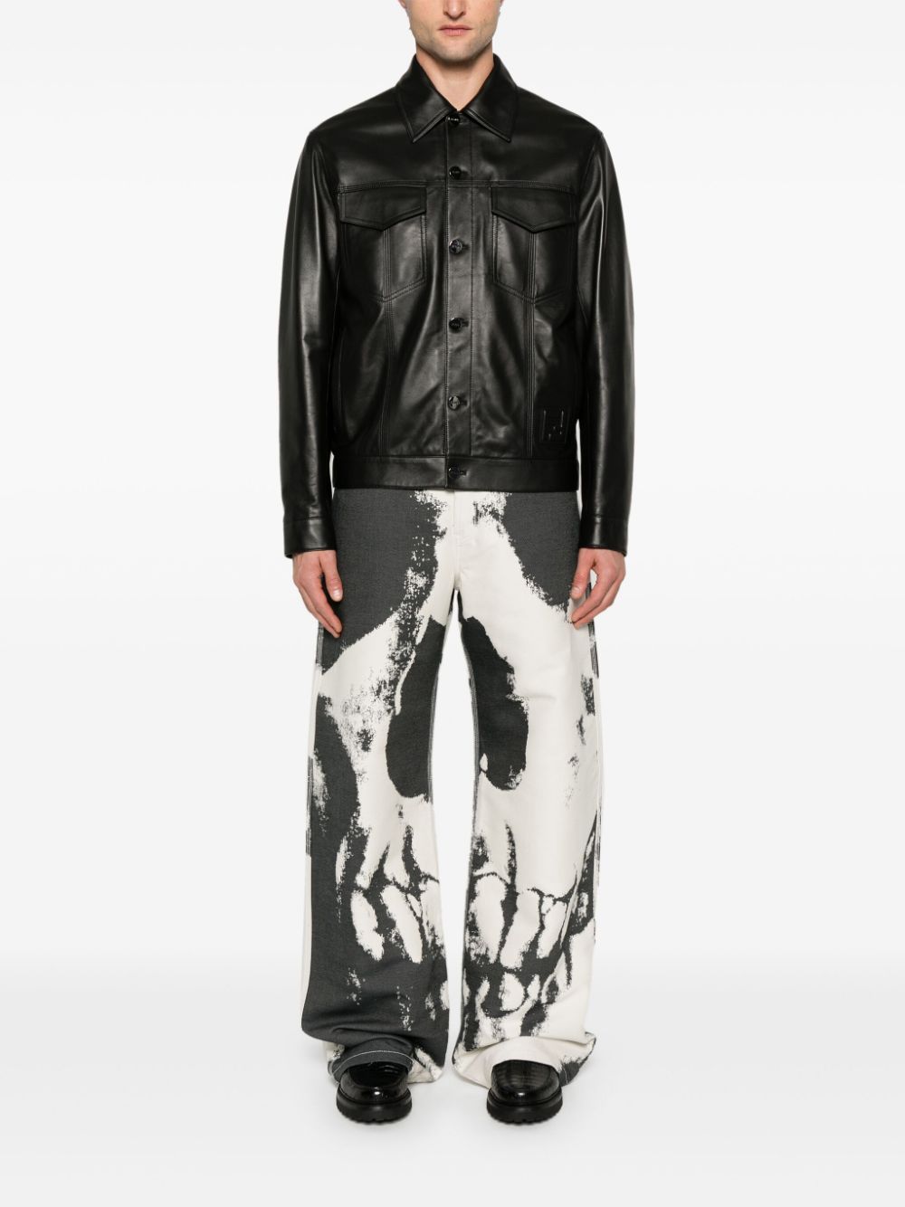 Alexander McQueen skull-print trousers - Beige