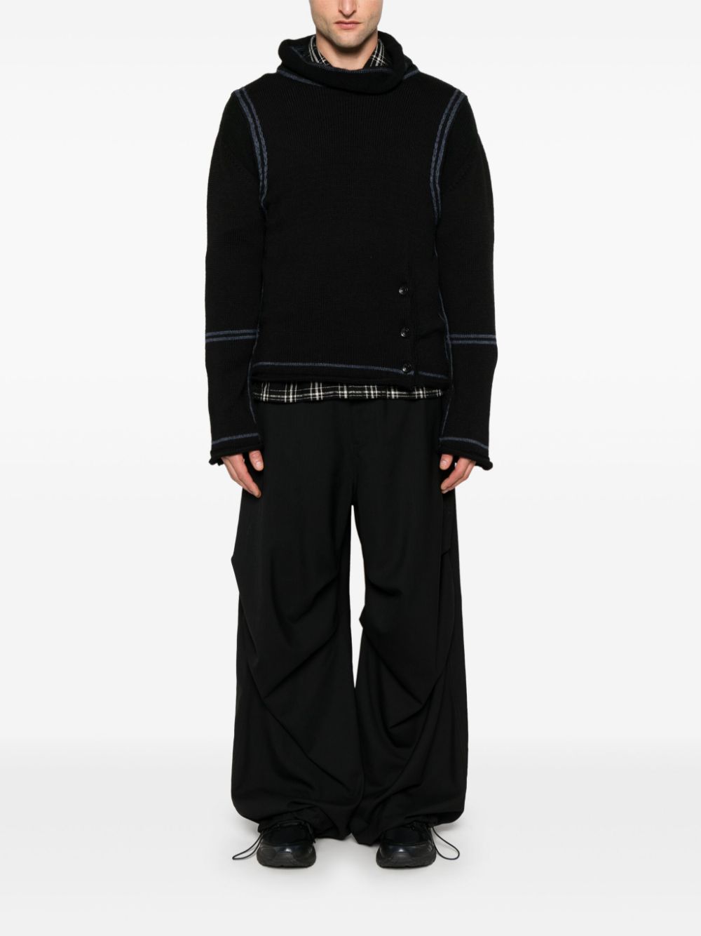 MM6 Maison Margiela drawstring trousers - Zwart