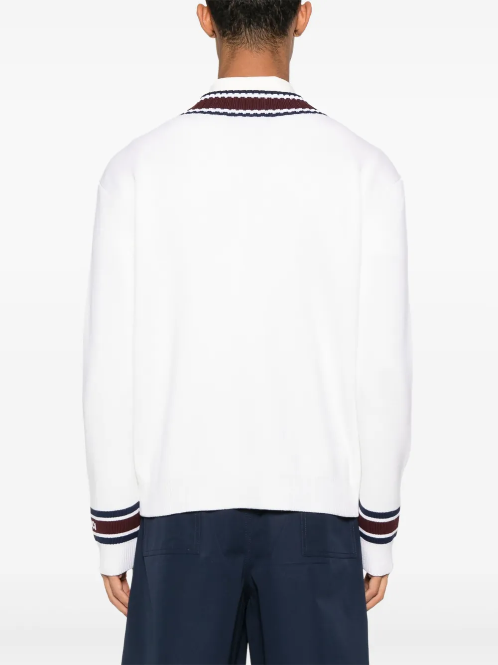 Gucci Intarsia wollen vest Wit