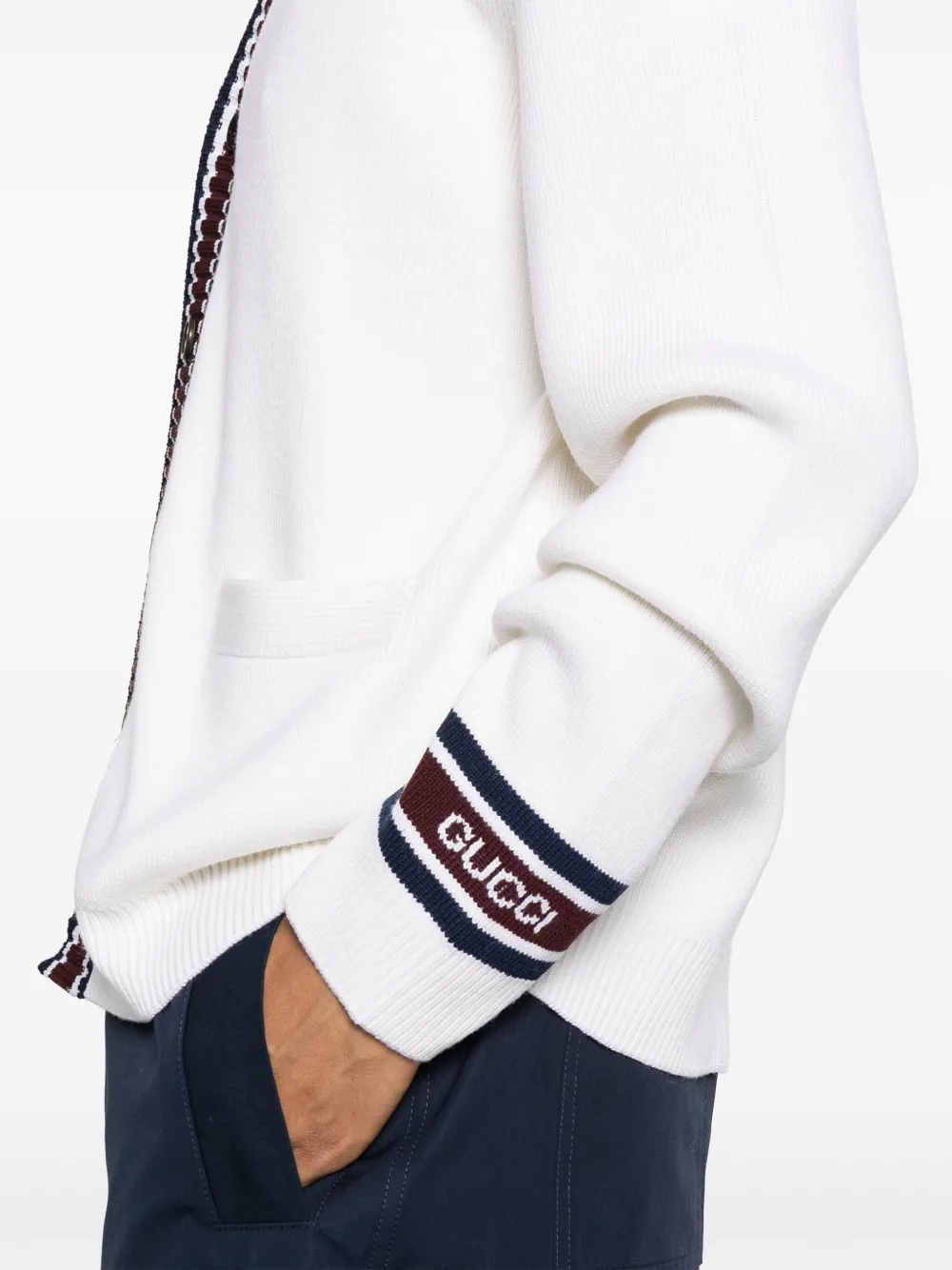 Gucci Intarsia wollen vest Wit