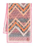 Missoni zigzag-print scarf - Orange