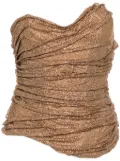 Giuseppe Di Morabito strapless corset top - Gold
