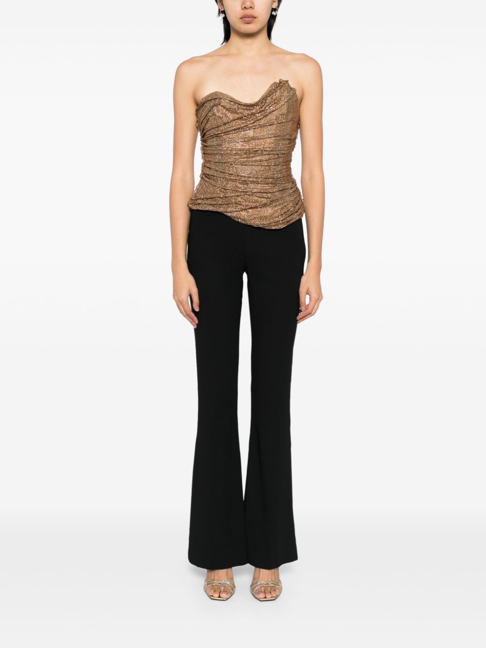 Giuseppe Di Morabito strapless corset top - Gold