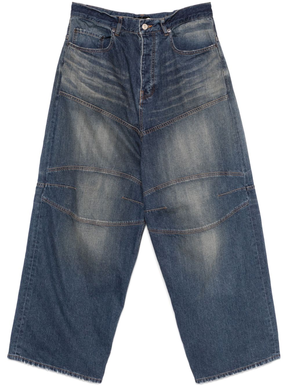 Balenciaga Jeans met logopatch Blauw