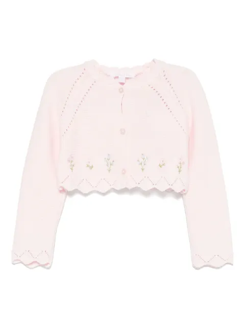 Patachou floral-embroidered cardigan 