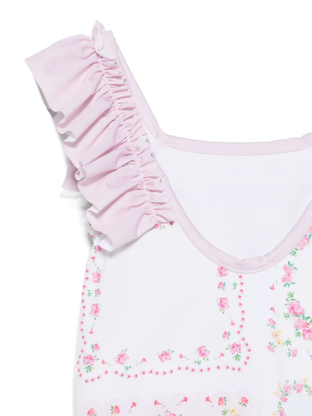 Patachou Badpak met bloemenprint Wit