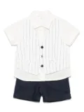 Patachou striped shorts (set of three) - Blue