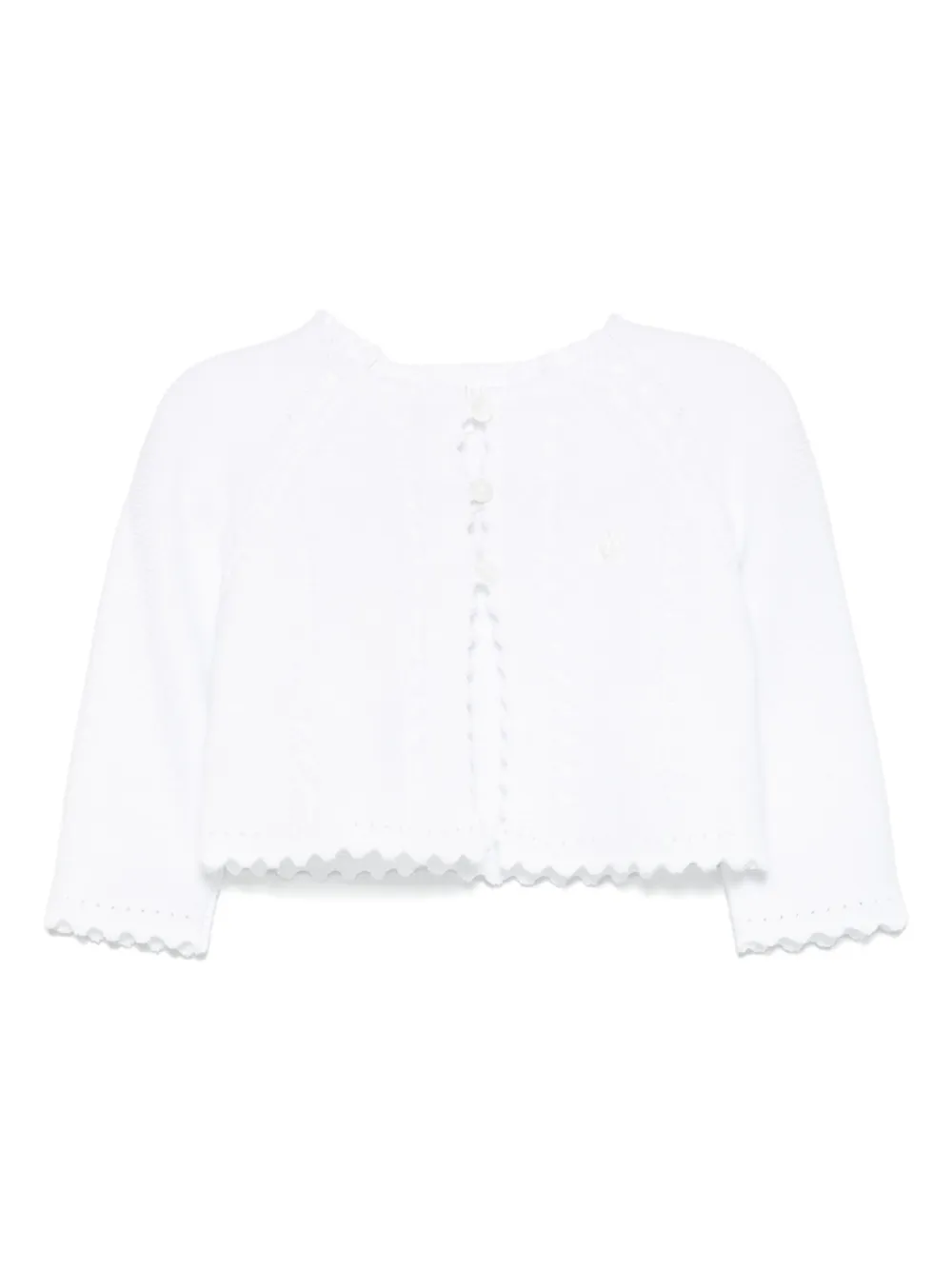 Patachou Vest met gewelfde afwerking Wit