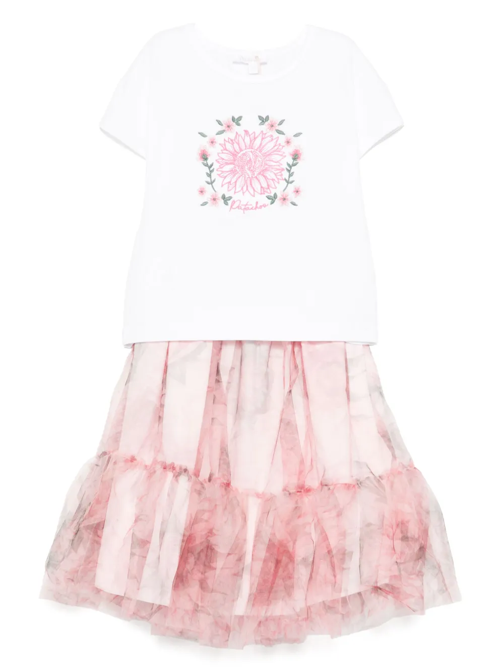 Patachou floral-print skirt set | Pink | Image 1