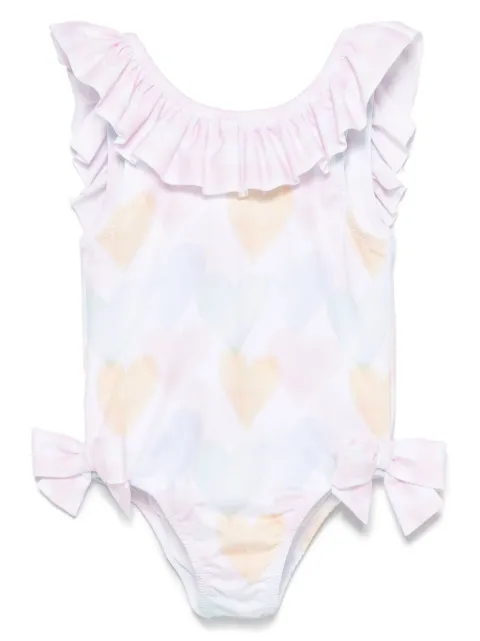 Patachou traje de baño con corazones estampados