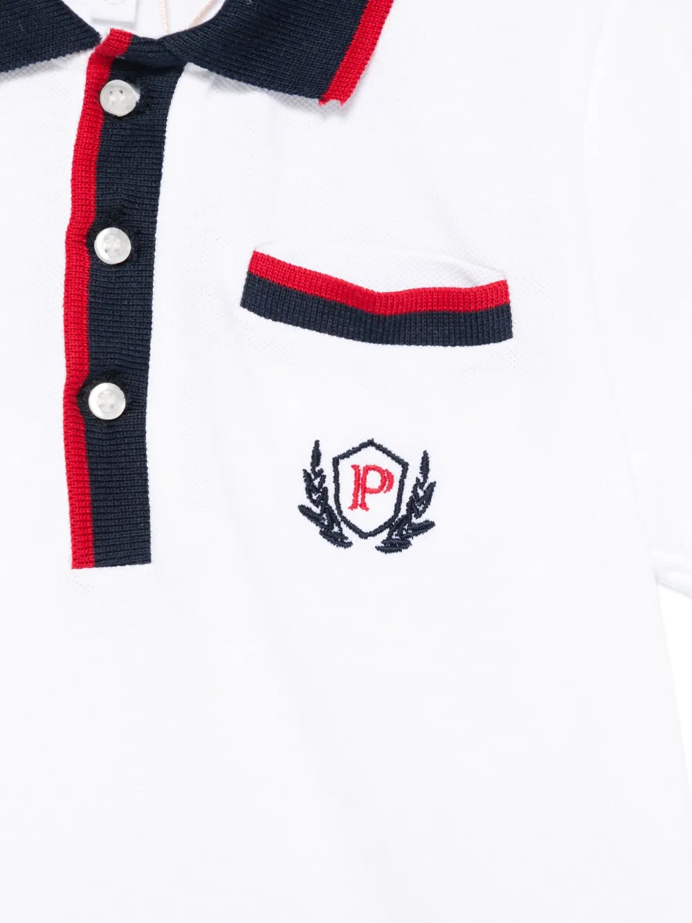Patachou Poloshirt met geborduurd logo Wit