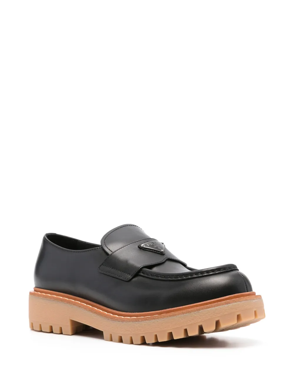 Prada leather loafers - Zwart