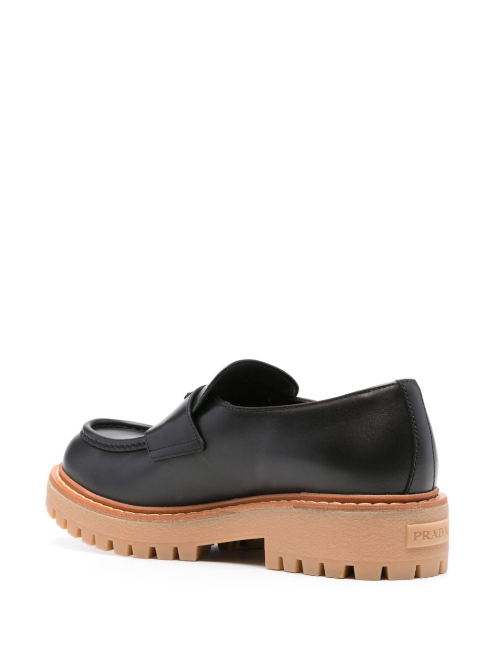 Prada Leren loafers Zwart