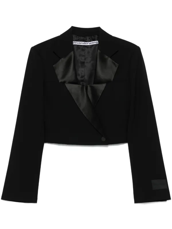 Alexander Wang クロップド ダブルジャケット | ブラック | FARFETCH JP