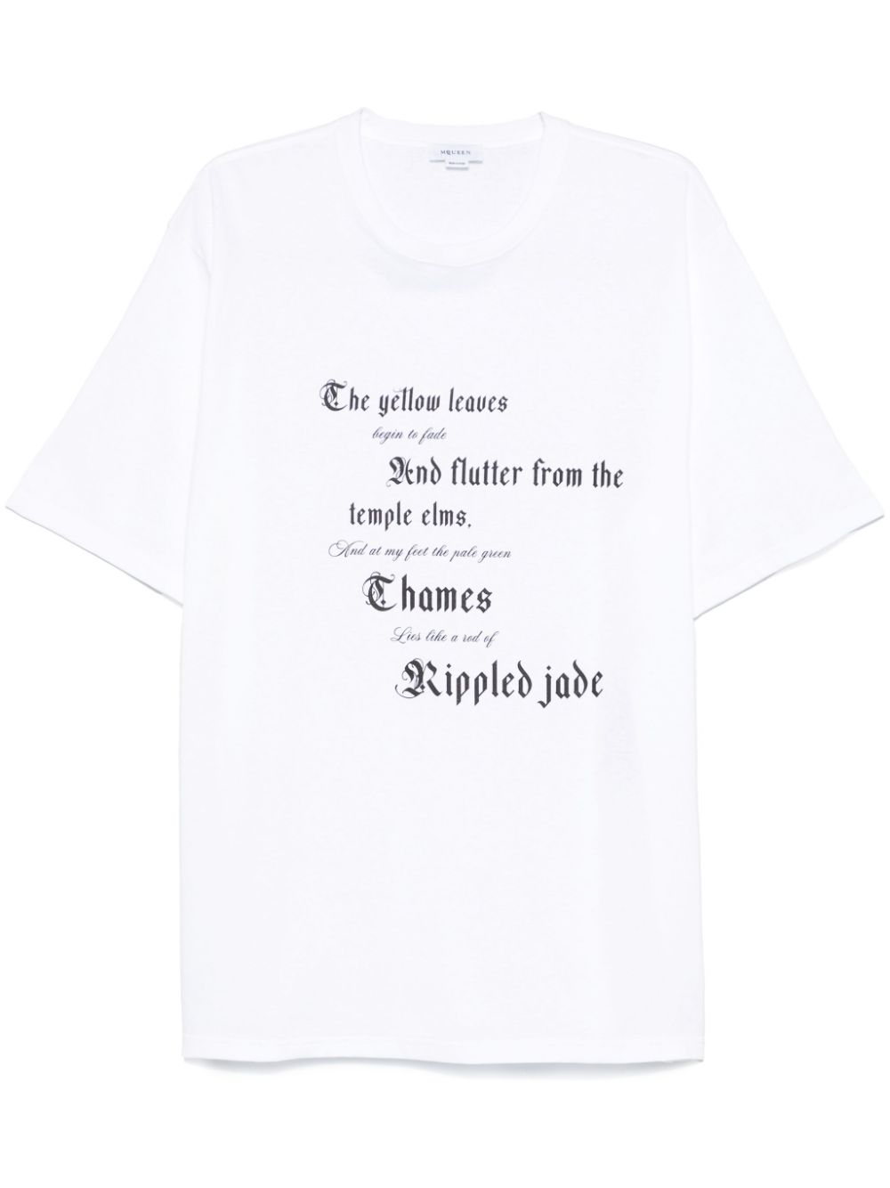 Alexander McQueen text-print T-shirt - White