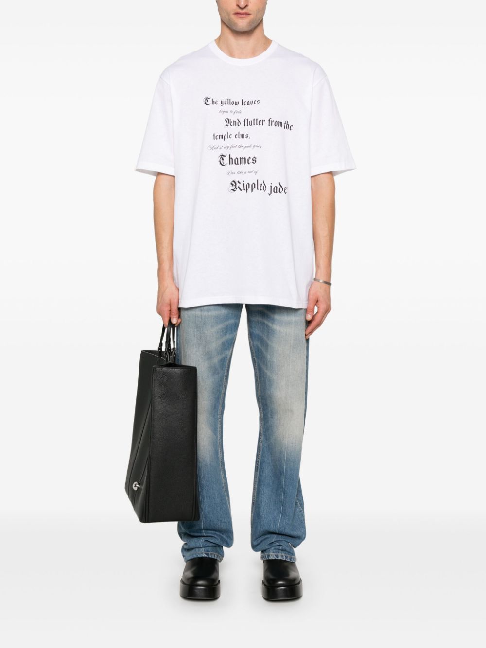 Alexander McQueen text-print T-shirt - Wit