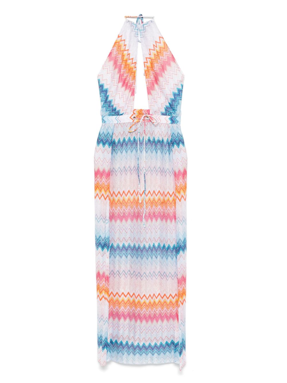 Missoni zigzag lamé maxi dress - Blauw