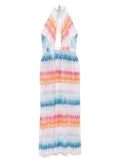Missoni zigzag lamé maxi dress - Blue